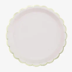 Party Pro 8 Assiettes Festonnees Rose Pastel