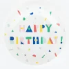 My Little Day 8 Assiettes Happy Birthday Et Cotillons