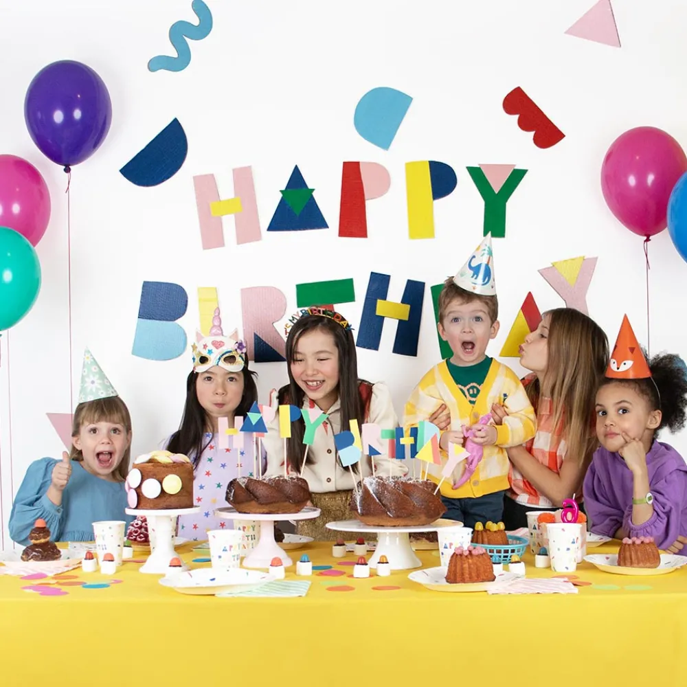 My Little Day 8 Assiettes Happy Birthday Et Cotillons