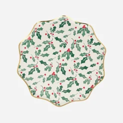 Meri Meri 8 Assiettes Houx Noel