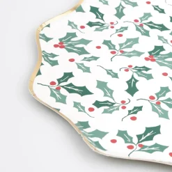Meri Meri 8 Assiettes Houx Noel