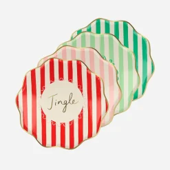 Meri Meri 8 Assiettes Rayees Noel