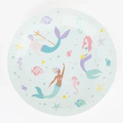 My Little Day 8 Assiettes Sirene Pastel