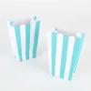 Amscan 5 Boites A Pop Corn - Rayures Turquoises