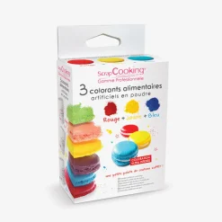 ScrapCooking 3 Colorants Artificiels En Poudre Rouge, Jaune, Bleu