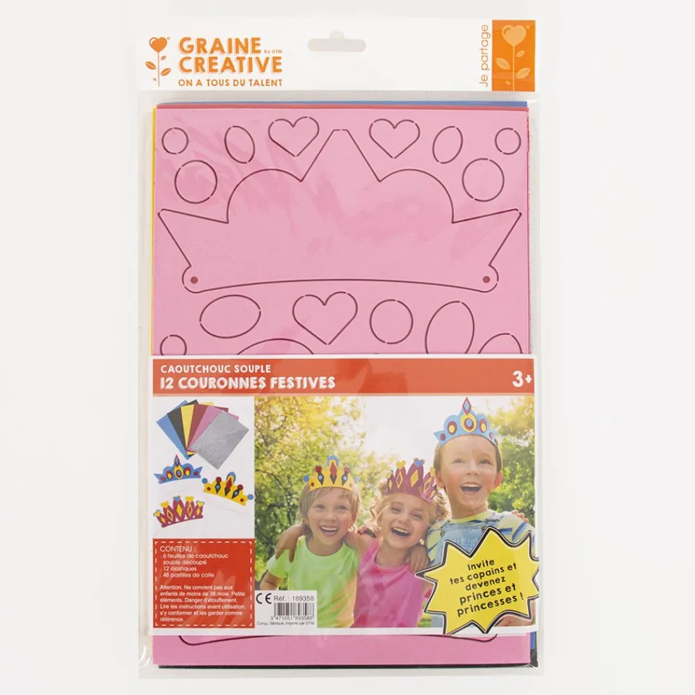 Graine Créative 12 Couronnes En Caoutchouc Souple