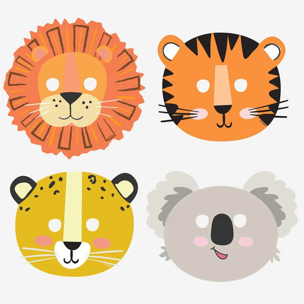 Amscan 8 Masques Safari> Accessoires