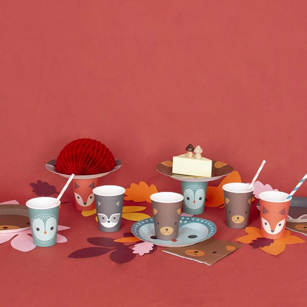 My Little Day 8 Petites Assiettes Animaux De La Foret