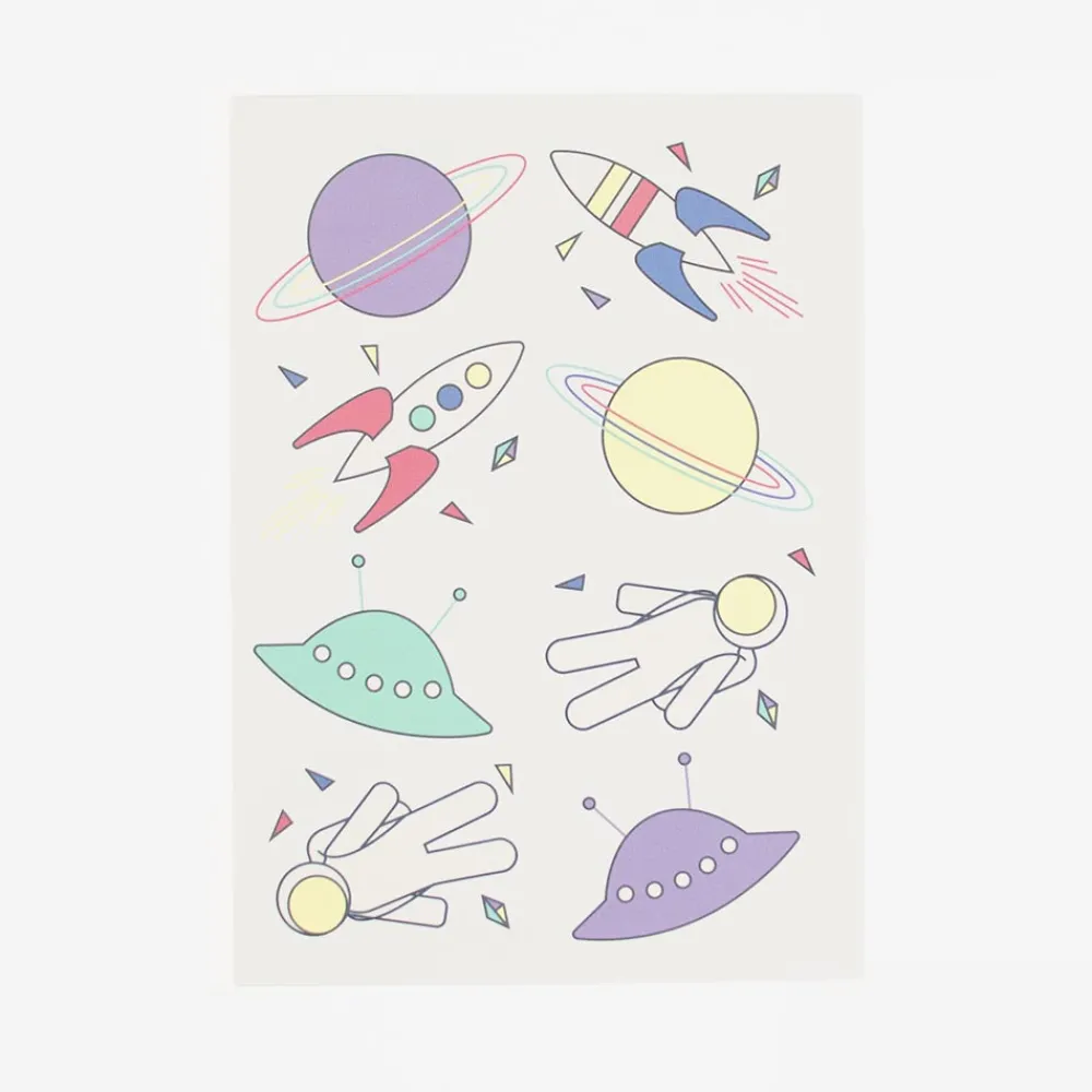 My Little Day 1 Planche De 8 Tatouages Cosmos> Tatouages Éphémères