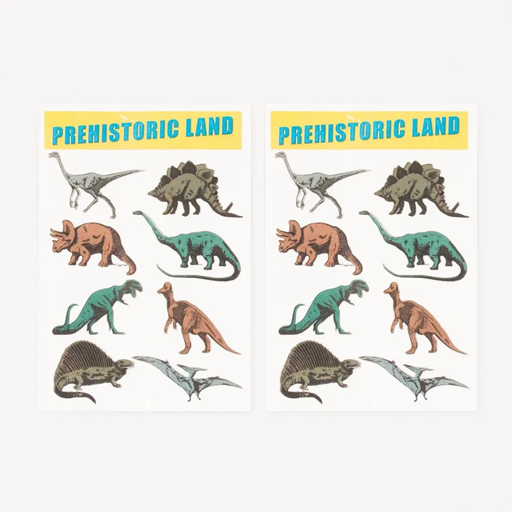 Rex London 2 Planches De Tatouages Éphémères Dinosaures> Tatouages Éphémères