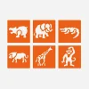 Graine Créative 6 Pochoirs Animaux Sauvages> Coloriages