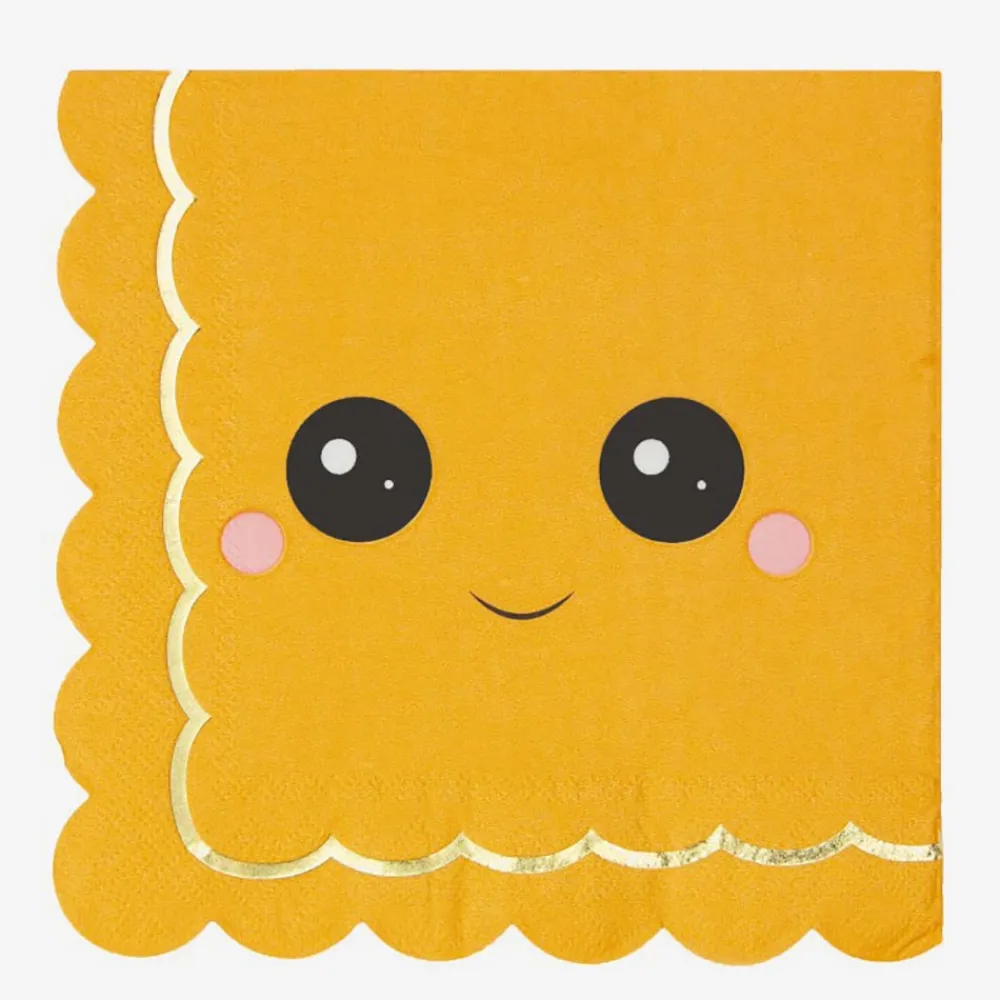Party Pro 16 Serviettes Citrouille Kawaii Halloween