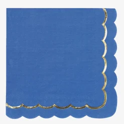 Party Pro 16 Serviettes Festonnees Bleu Majorelle