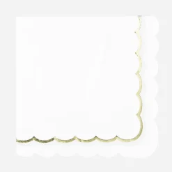 Party Pro 16 Serviettes Festonnees Blanches