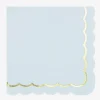 Party Pro 16 Serviettes Festonnees Bleu Pastel