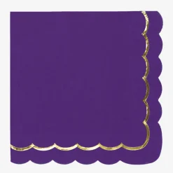 Party Pro 16 Serviettes Festonnees Violet