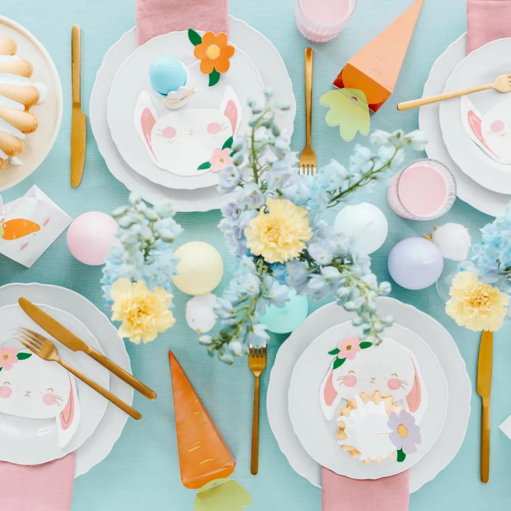 Party Deco 20 Serviettes Lapin De Paques Mignon