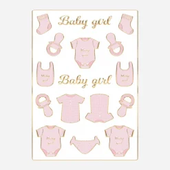 Party Pro 30 Stickers Baby Girl> Stickers Et Gommettes