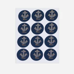 Arty Fêtes Factory 24 Stickers Merci Ancre Marine> Stickers Et Gommettes