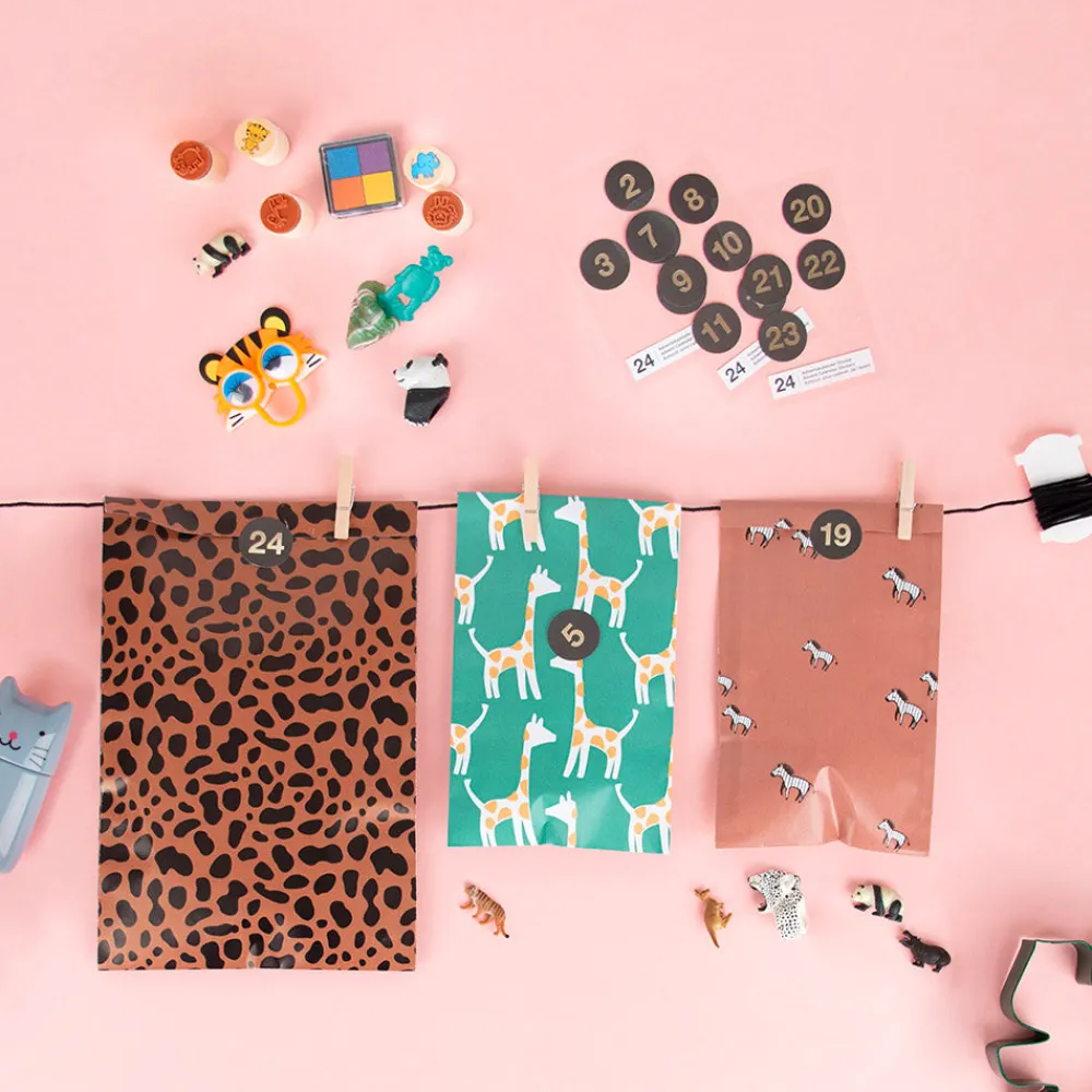 Dam 8 Tampons Encreur Animaux Sauvages + Encre