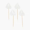 Rico Design 4 Toppers Bateau Blanc En Bois