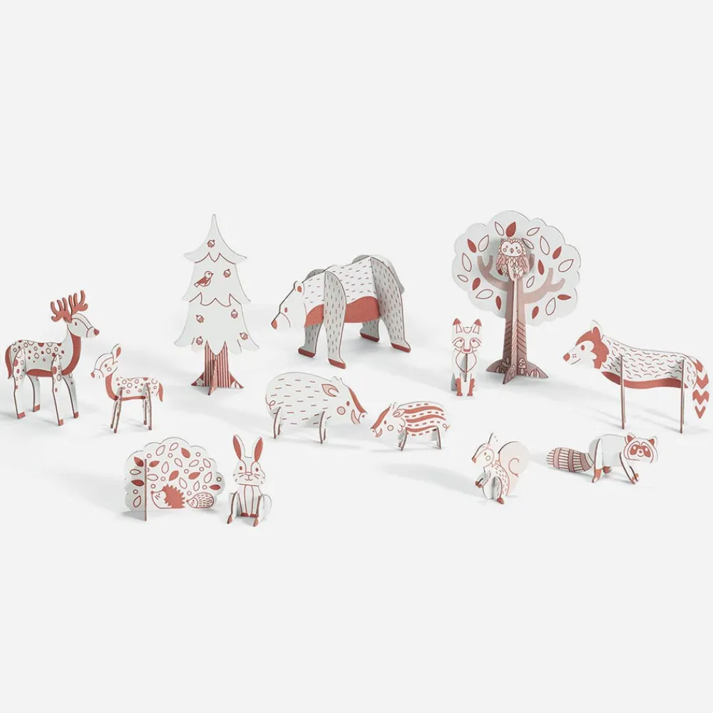 Djeco Activite Coloriage Et Assemblage : Foret