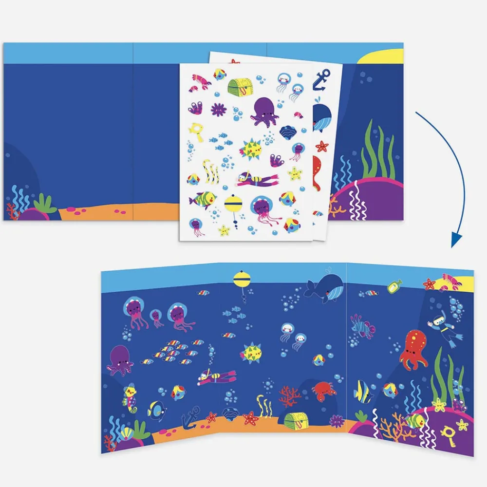 Djeco Activite Decoupage Et Collage : Animaux Marins