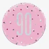 Unique Party Ballon Helium 90 Ans Rose Et Holographique> Ballons Chiffre