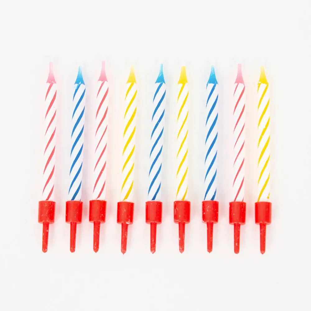 Unique Party Bougie Anniversaire : 20 Bougies Colorees