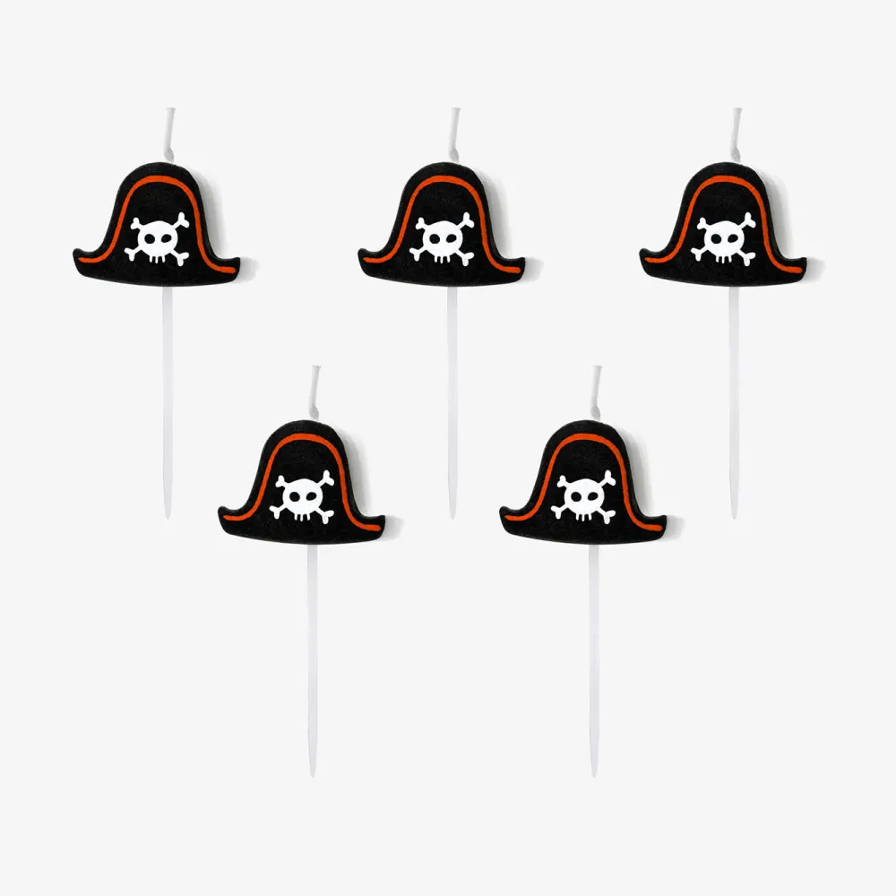 Party Deco Bougie Anniversaire : 5 Bougies Pirate
