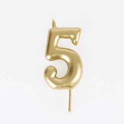 My Little Day Bougie Anniversaire : Bougie Chiffre Dore