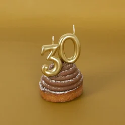 My Little Day Bougie Anniversaire : Bougie Chiffre Dore