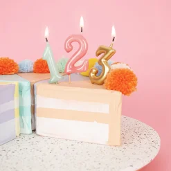 My Little Day Bougie Anniversaire : Bougie Chiffre Dore