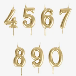 My Little Day Bougie Anniversaire : Bougie Chiffre Dore