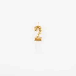 Arty Fêtes Factory Bougie Anniversaire Chiffre Dore