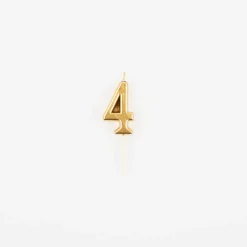 Arty Fêtes Factory Bougie Anniversaire Chiffre Dore