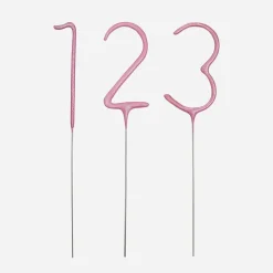 Unique Party Cierge Anniversaire : Cierge Chiffre Rose