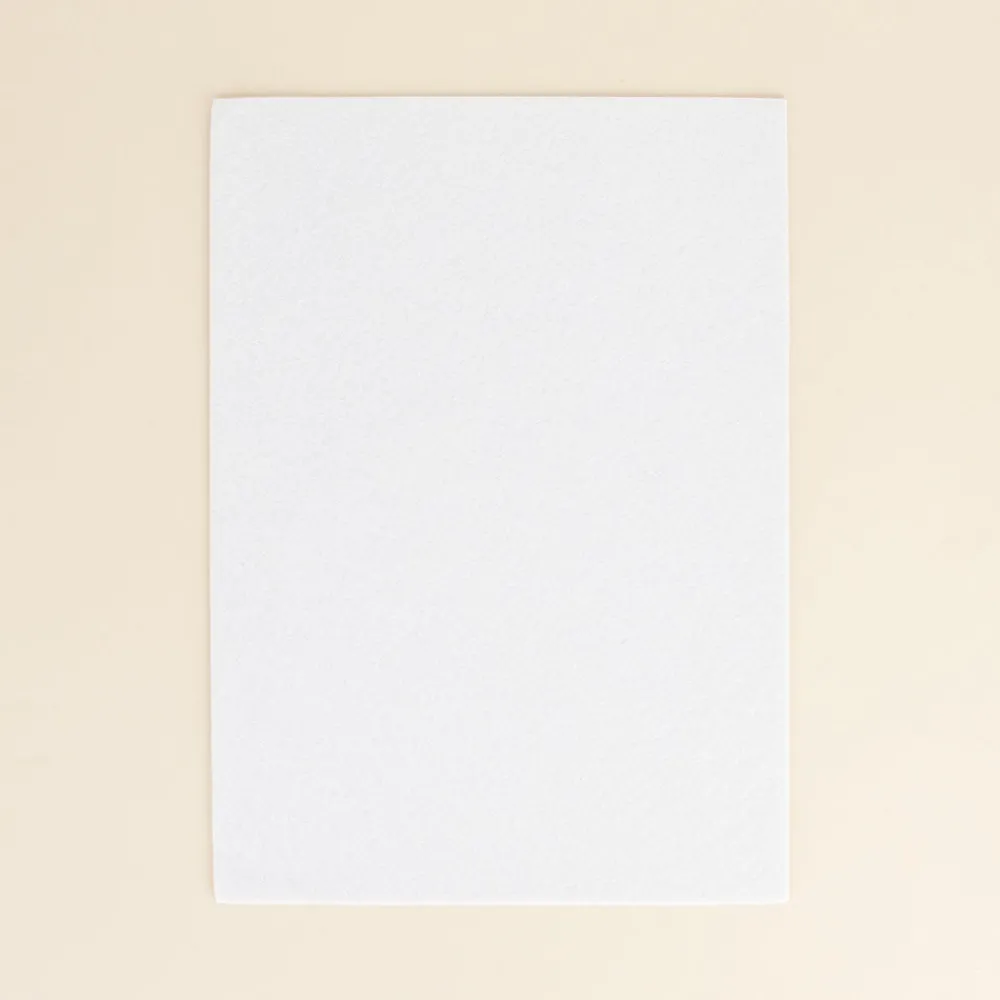 Graine Créative Feuille De Feutrine Blanche Adhesive