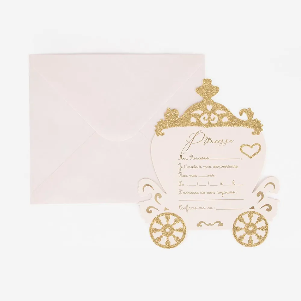 Arty Fêtes Factory Invitation Anniversaire Princesse Carrosse (8)> Invitations