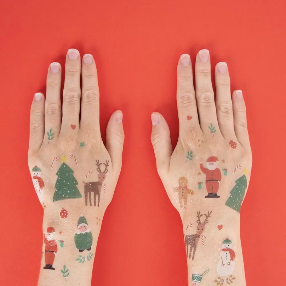 My Little Day Noel - 1 Planche De 8 Tatouages Noel> Tatouages Éphémères
