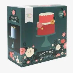 A Little Lovely Company Petit Presentoir A Gateau - Vert Sauge