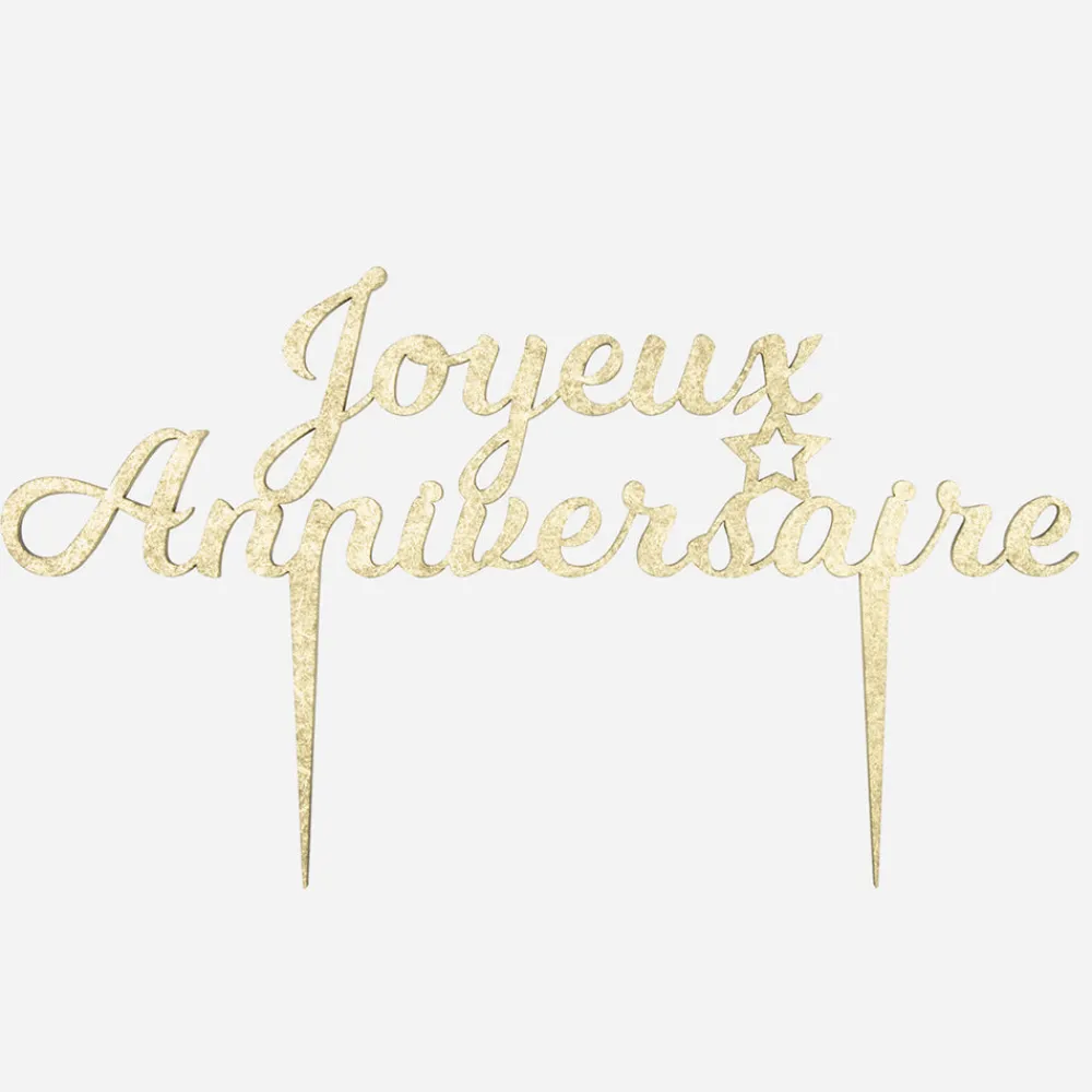 Party Pro Topper Dore Joyeux Anniversaire